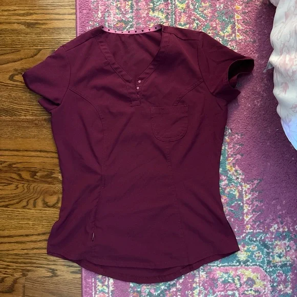 Healing Hands Maroon Scrub Set - Picture 3 of 6